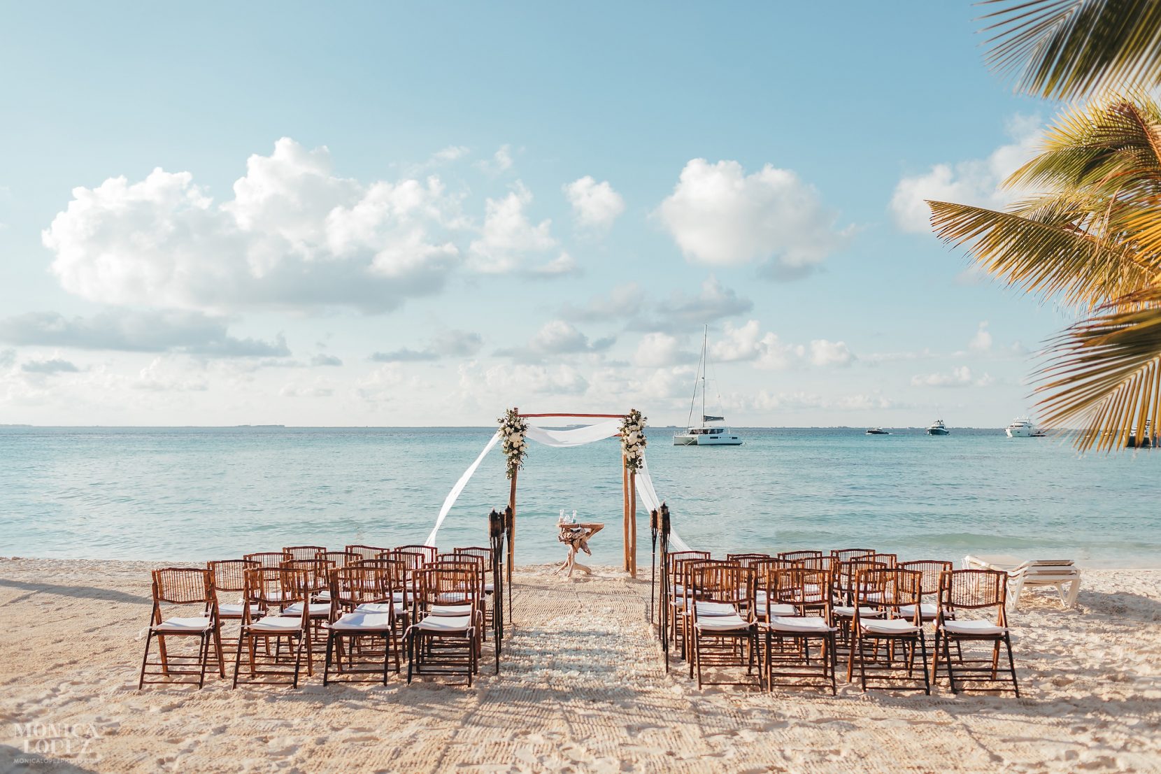 Isla Mujeres Playa Norte Sunset Wedding By Monica Lopez