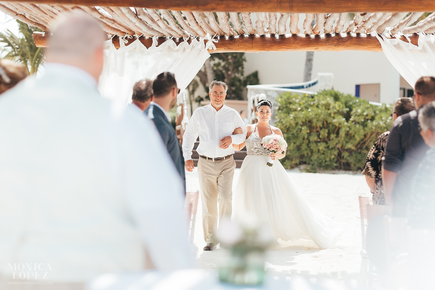 Excellence Riviera Cancun Beach Wedding by Monica Lopez Photography