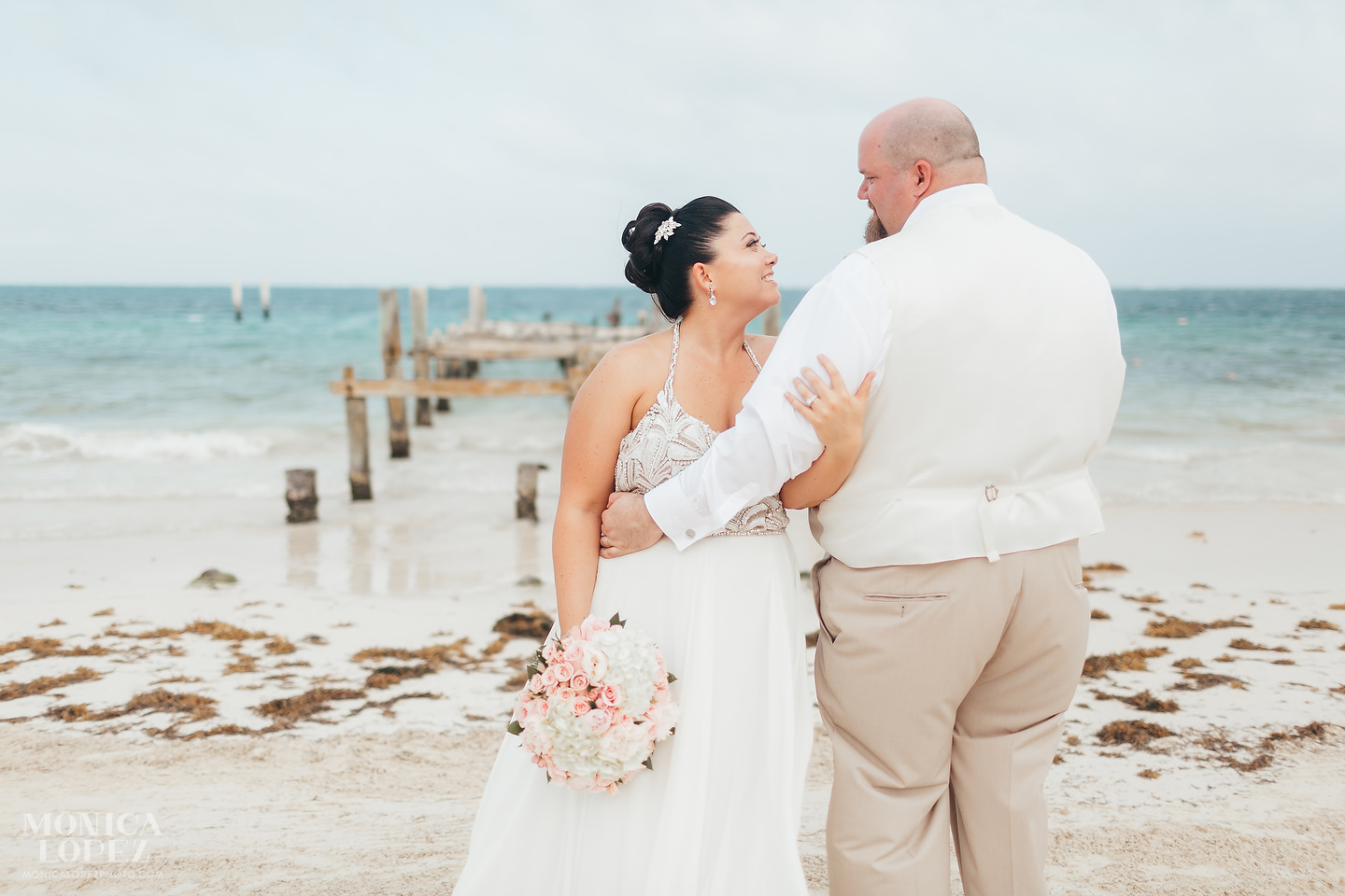 Excellence Riviera Cancun Beach Wedding by Monica Lopez Photography