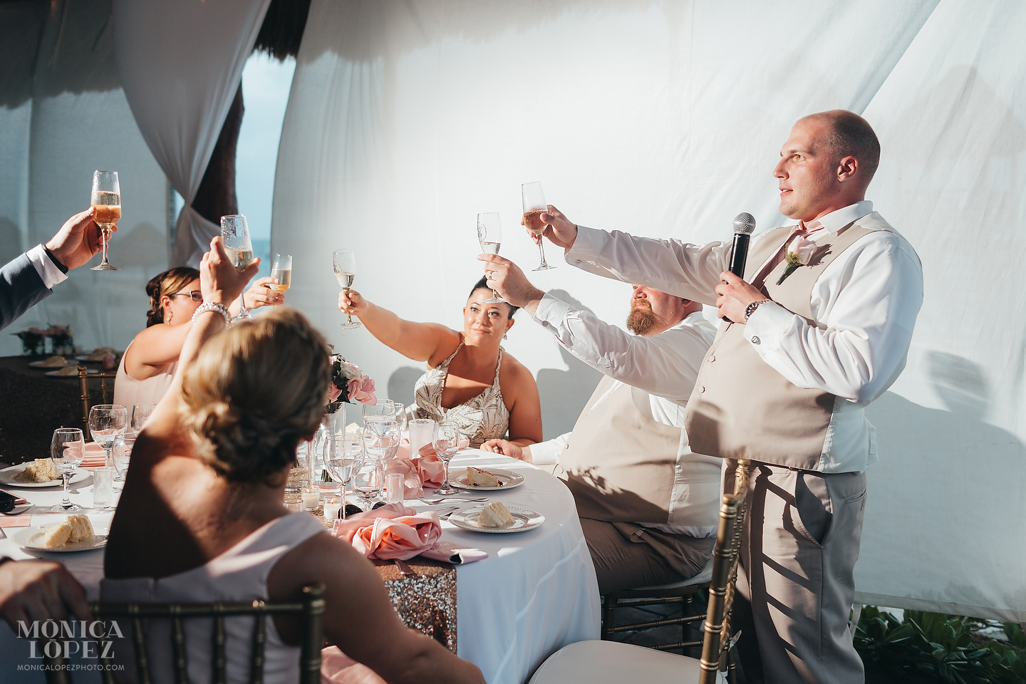 Excellence Riviera Cancun Beach Wedding by Monica Lopez Photography
