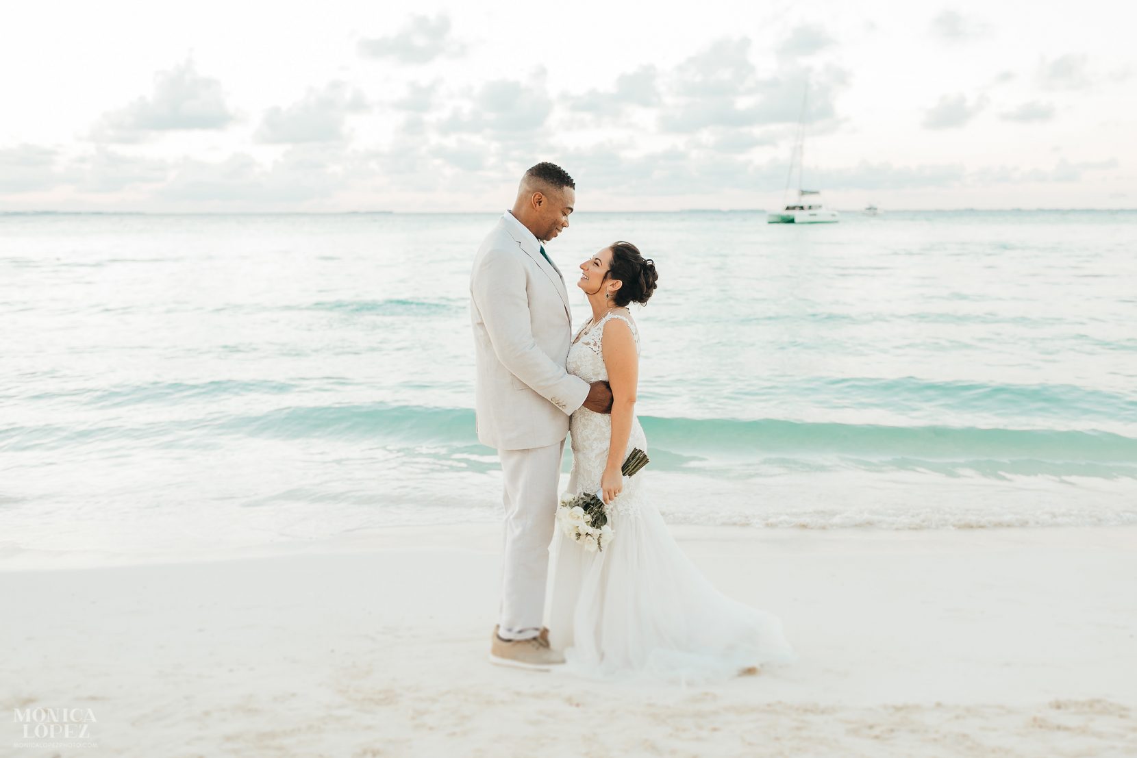 Isla Mujeres Playa Norte Sunset Wedding by Monica Lopez Photography