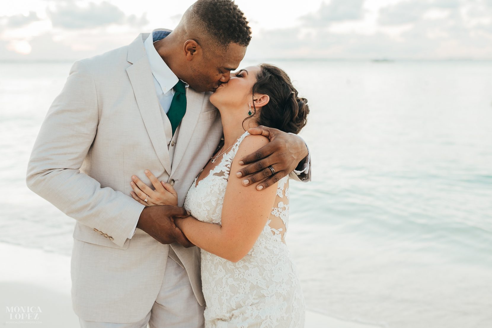 Isla Mujeres Playa Norte Sunset Wedding by Monica Lopez Photography