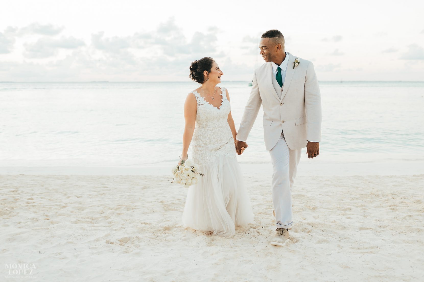 Isla Mujeres Playa Norte Sunset Wedding by Monica Lopez Photography