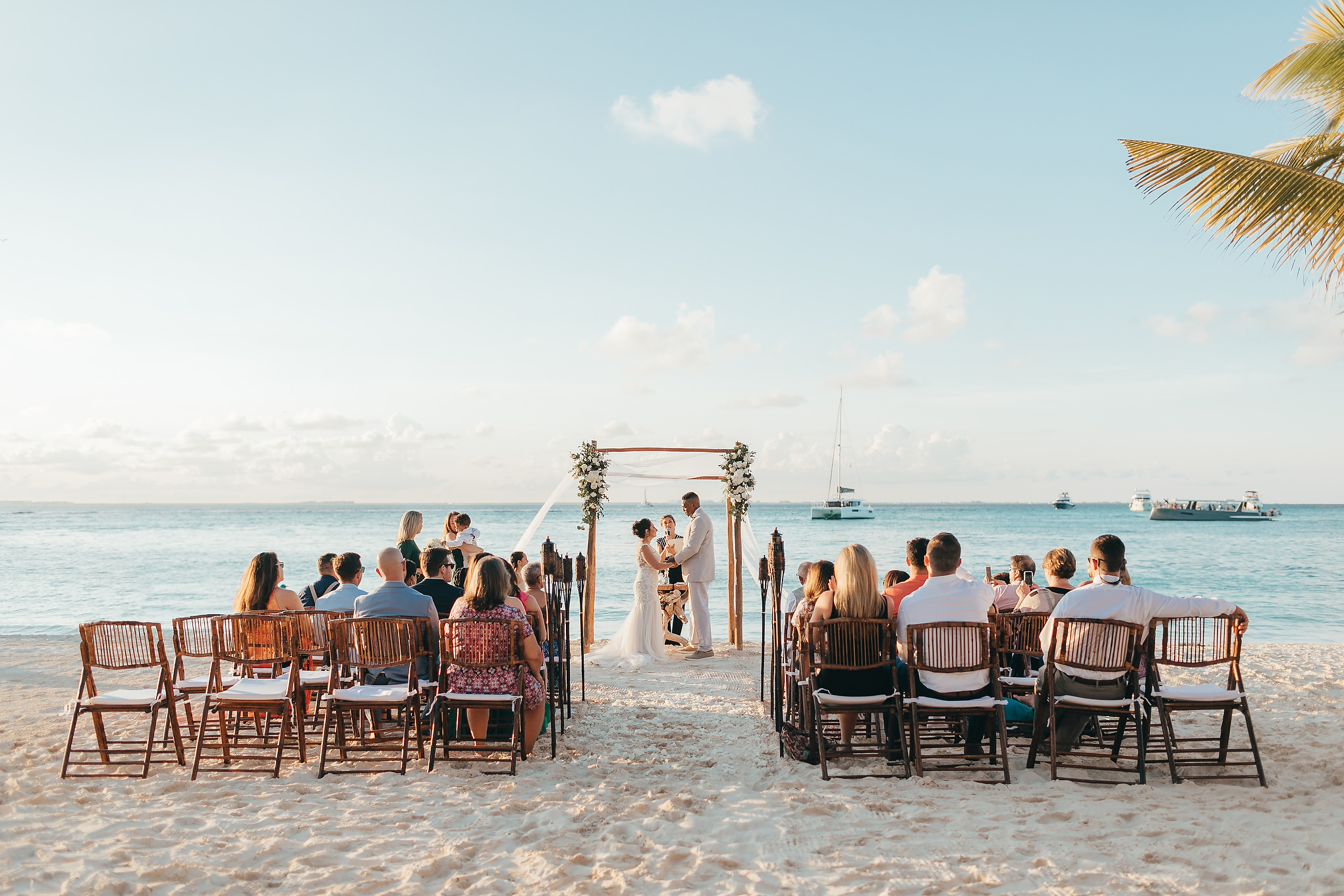 Isla Mujeres Playa Norte Sunset Wedding | Cancun Wedding Photographer  Monica Lopez Photography