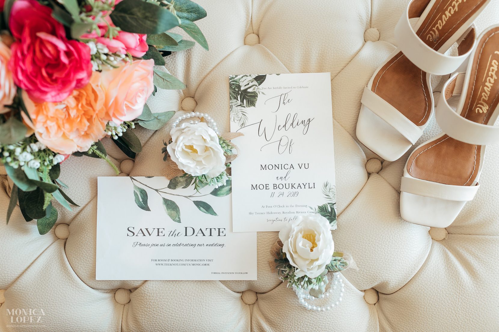 Royalton Riviera Cancun Hideaway Sky Terrace Wedding - Save the Date Invite