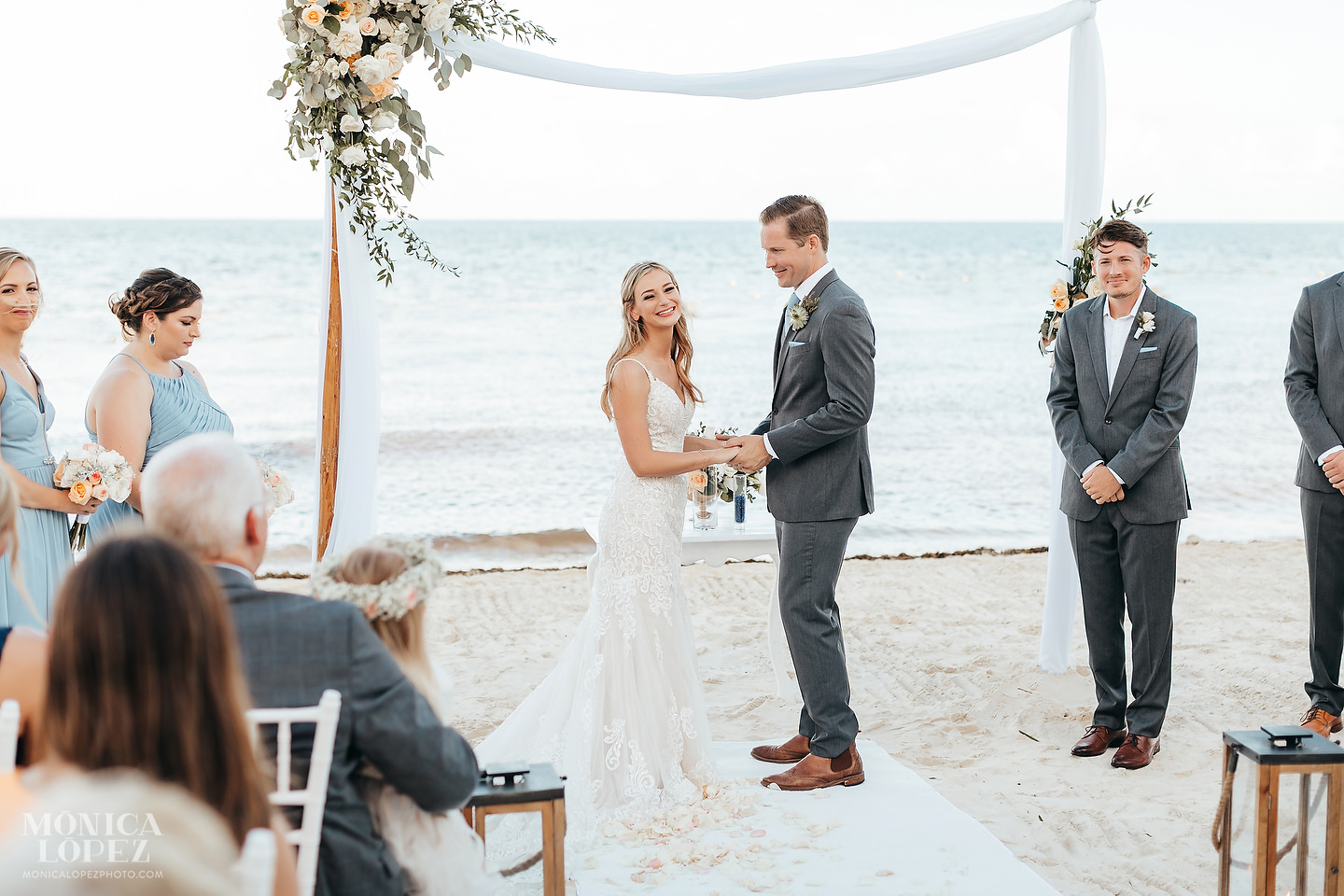 Dreams Riviera Cancun Beach Wedding by Monica Lopez Photography