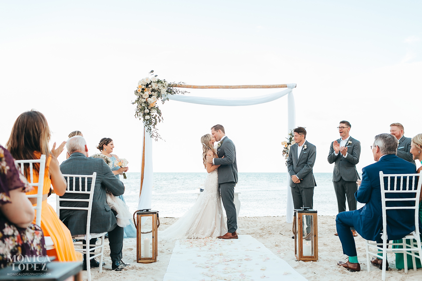 Dreams Riviera Cancun Beach Wedding by Monica Lopez Photography
