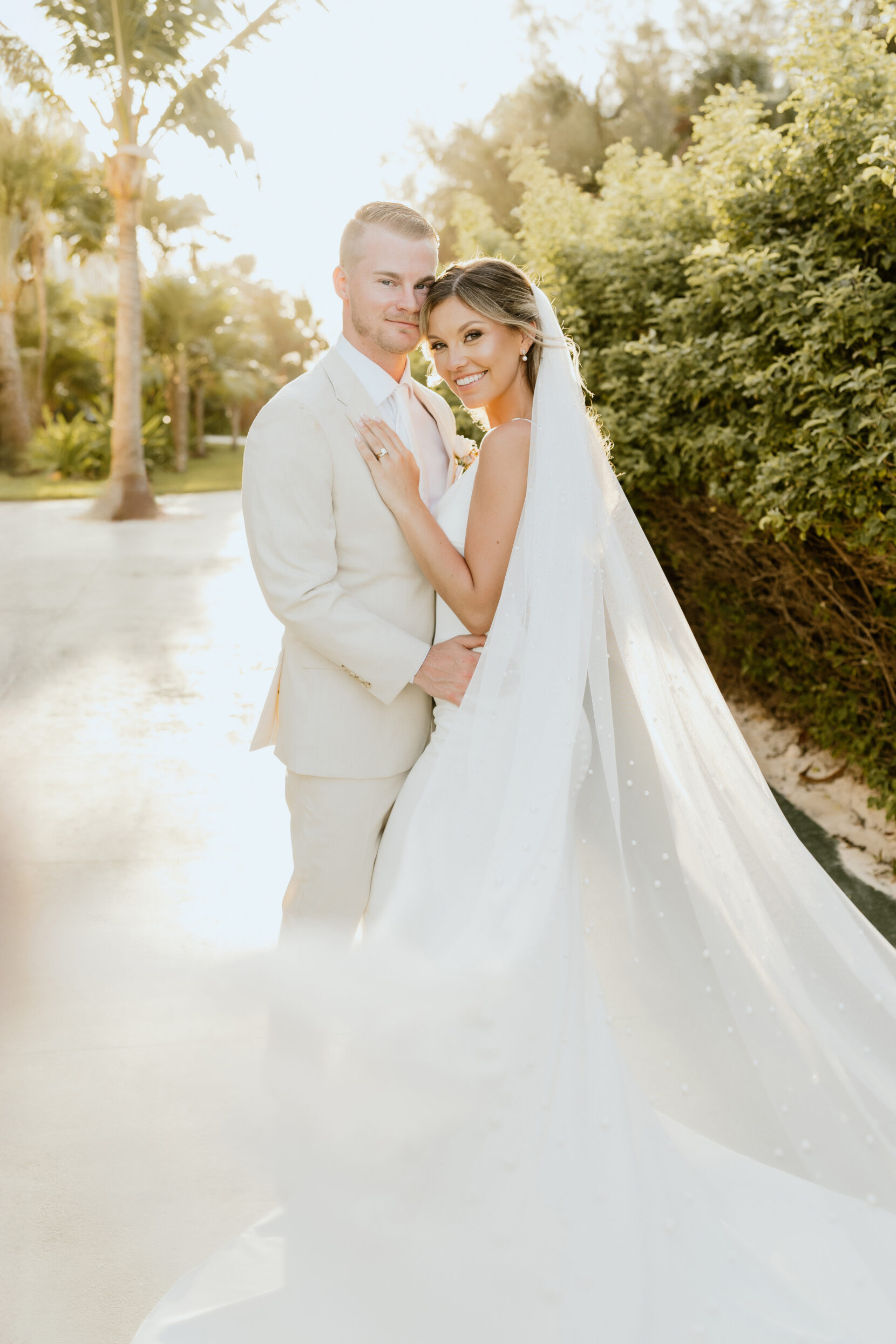 Bride and Groom at Dreams Riviera Cancun Wedding